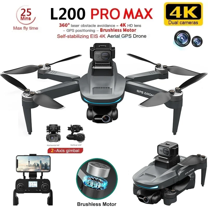 L200 PRO MAX Drone 4K 2-Axis P - Drone Gimbal Case 评论和价格
