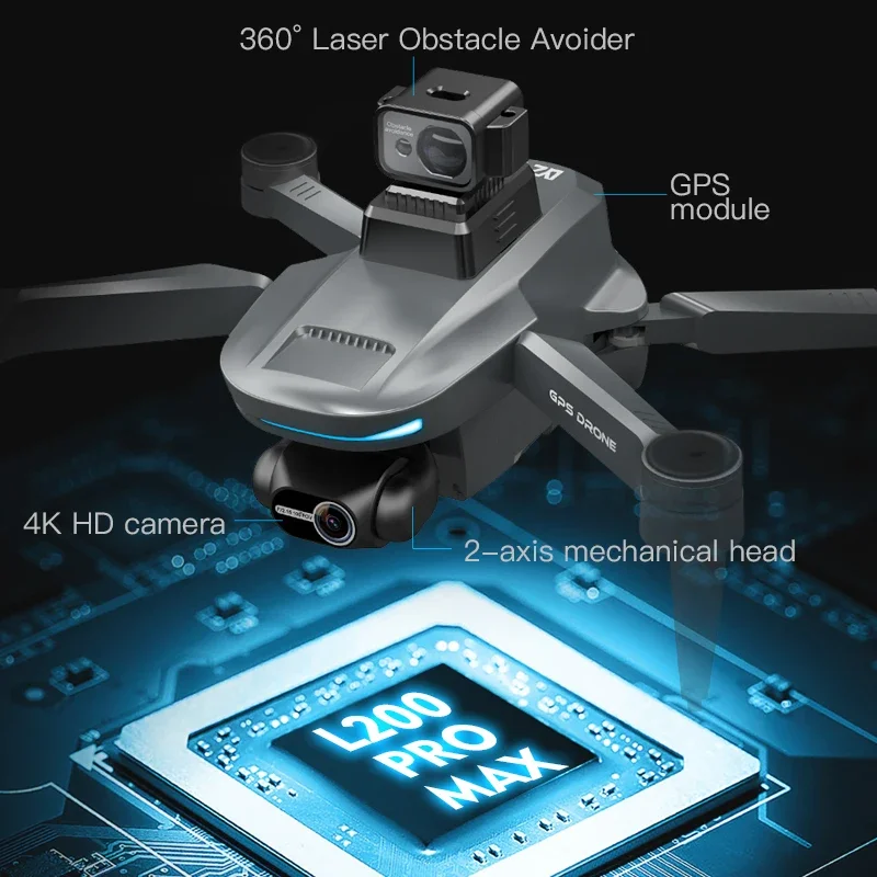 L200 PRO MAX Drone 4K 2-Axis P - Drone Gimbal Case 评论和价格