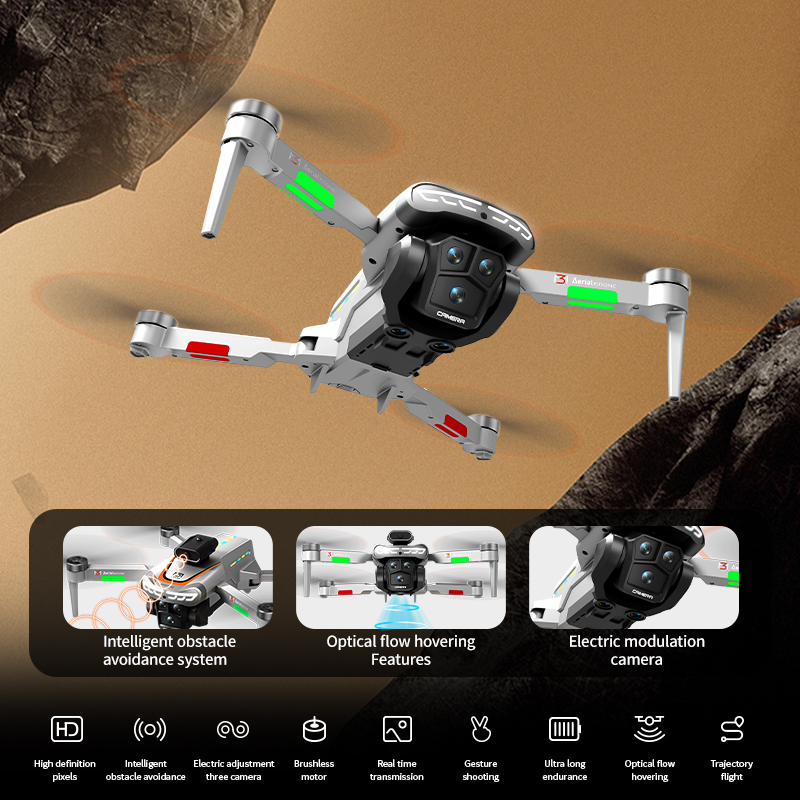 M3 Professional Drone 4K HD Ae - Drone Gimbal 2 Axis 评论和价格