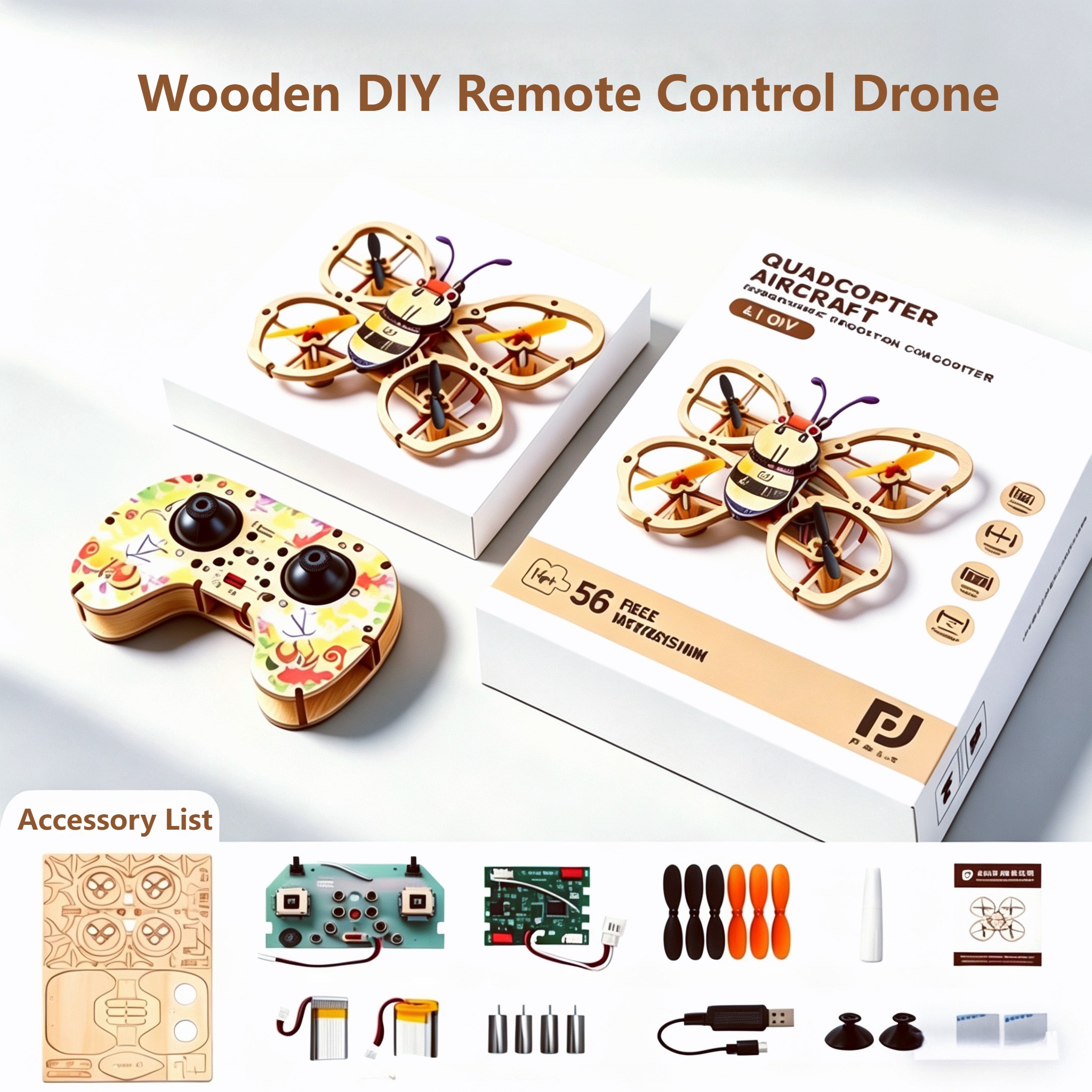 2026 New Wooden DIY Assembled  - Drone Gimbal Controller 评论和价格